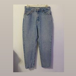 blue baggy jeans from zara